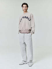 Double Face Wool Baseball Flared Pants