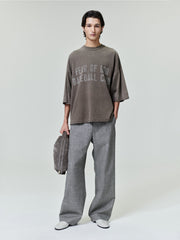 Mouline Wool Casual Flat Front Pant